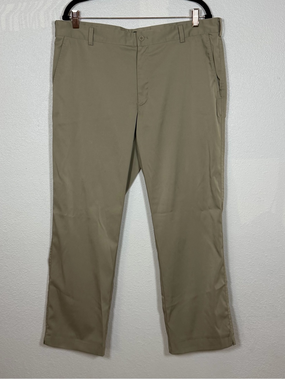 Nike Golf Dri-FIT Men's Beige Khaki Pants 36x30 Moisture Wicking Golf Preppy